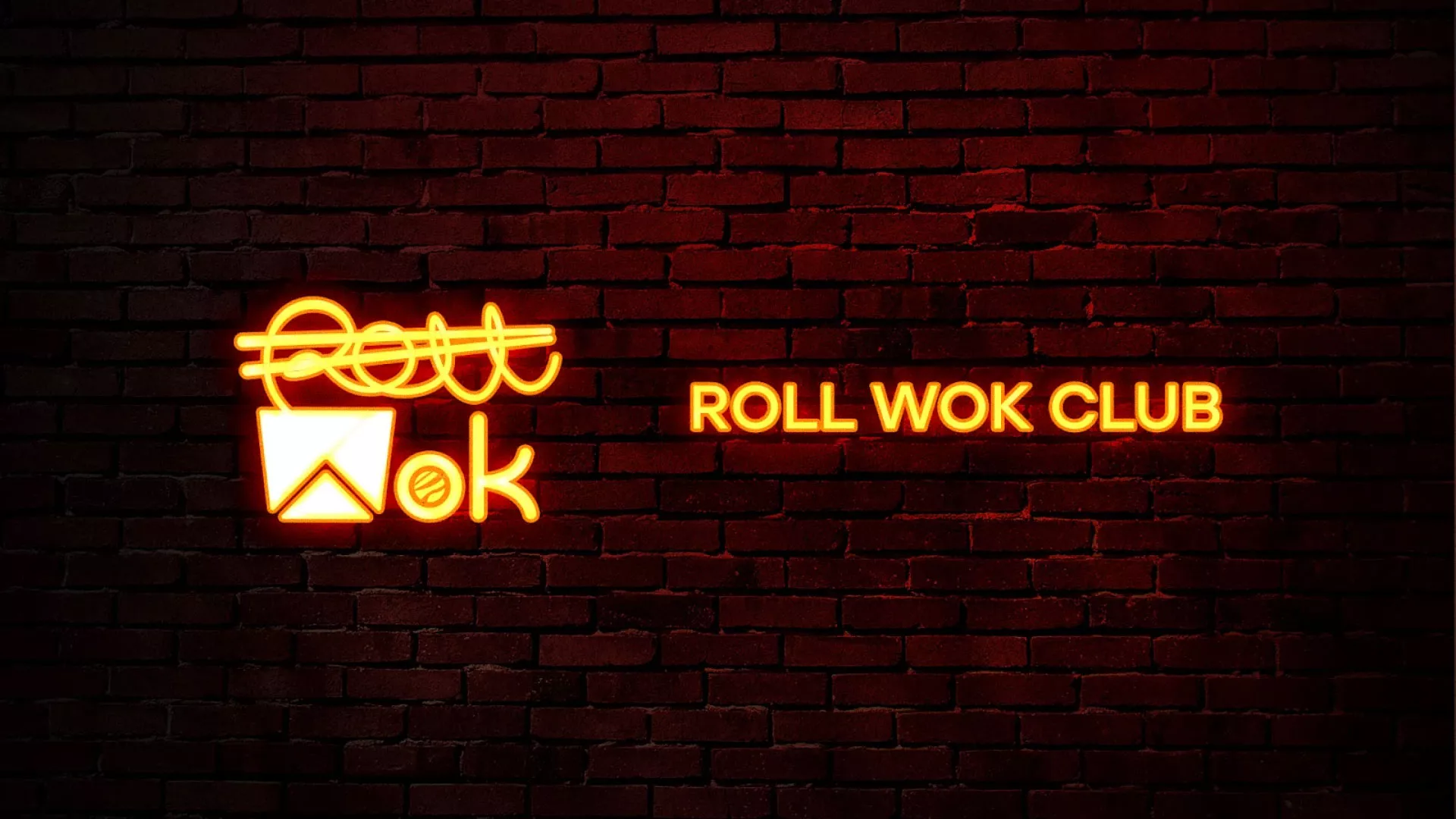 Разработка интерьерной вывески суши-бара «Roll Wok Club» в Ужуре