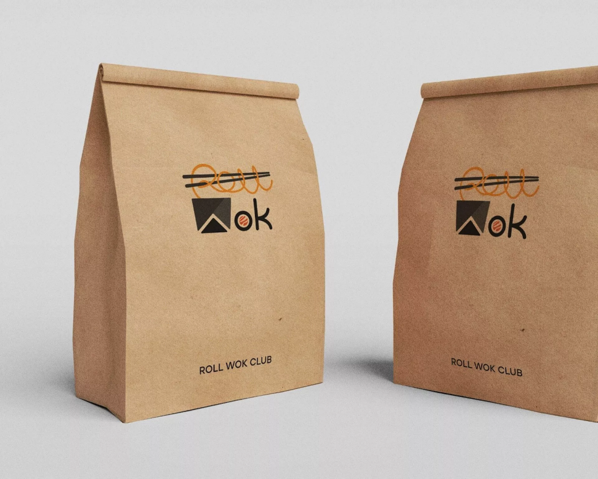 Создание дизайна упаковки суши-бара «Roll Wok Club» в Ужуре
